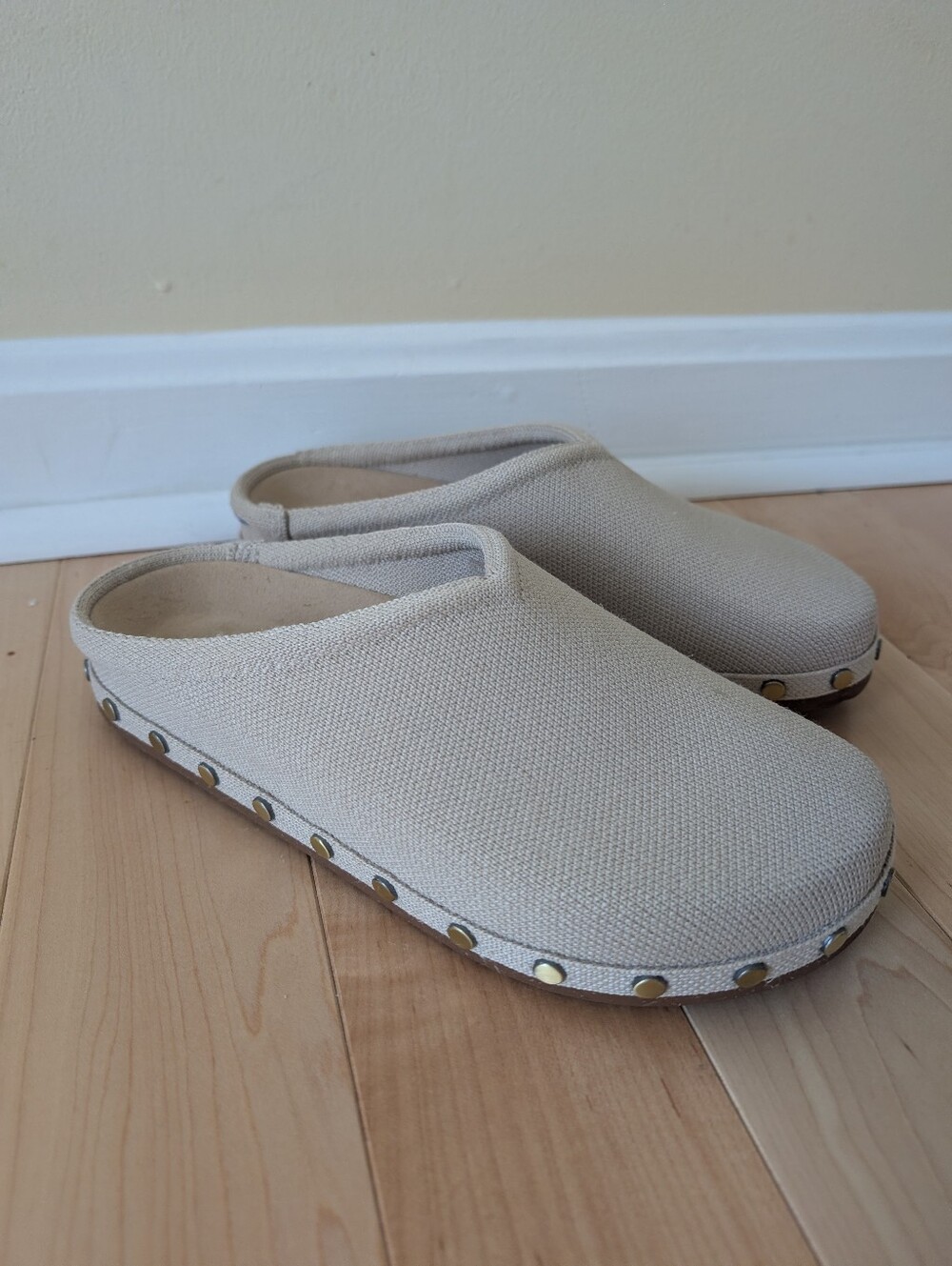 Rothy's The Casual Clog Studded Taupe Size 8